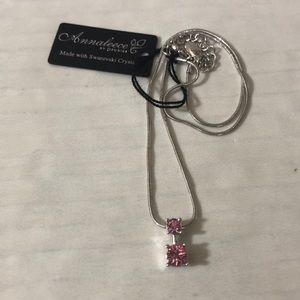 Annaleece Necklace Swarovski Crystal - Pink